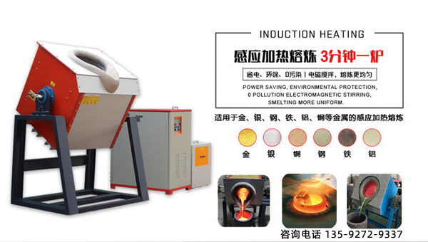小型熔煉爐由電感線圈、爐架和回爐廢料(坩塌)組成